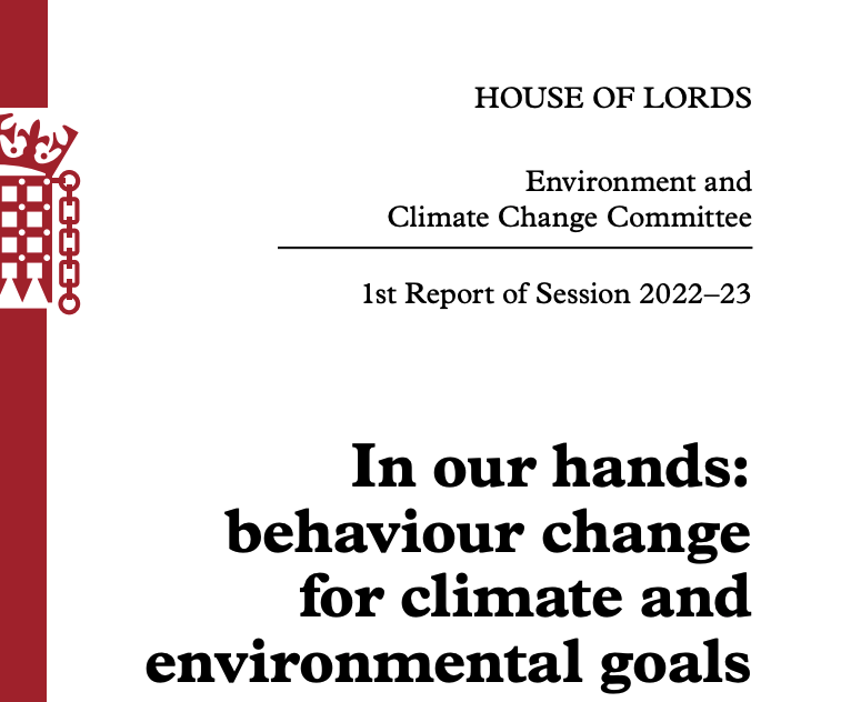 Dr Viktoria Spaiser and Dr Cristina Leston Bandeira contribute to House of Lords climate change report
